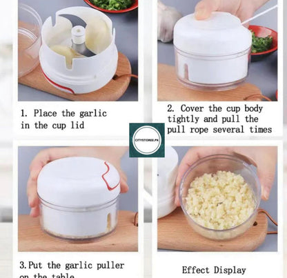 Manual Chopper Kitchen Mini  Rotate Vegetable Cutter.