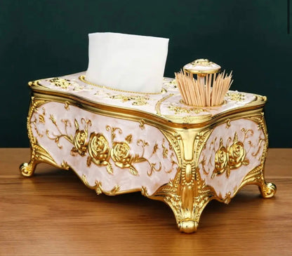 Luxury Tissue Box with Toothpick holder