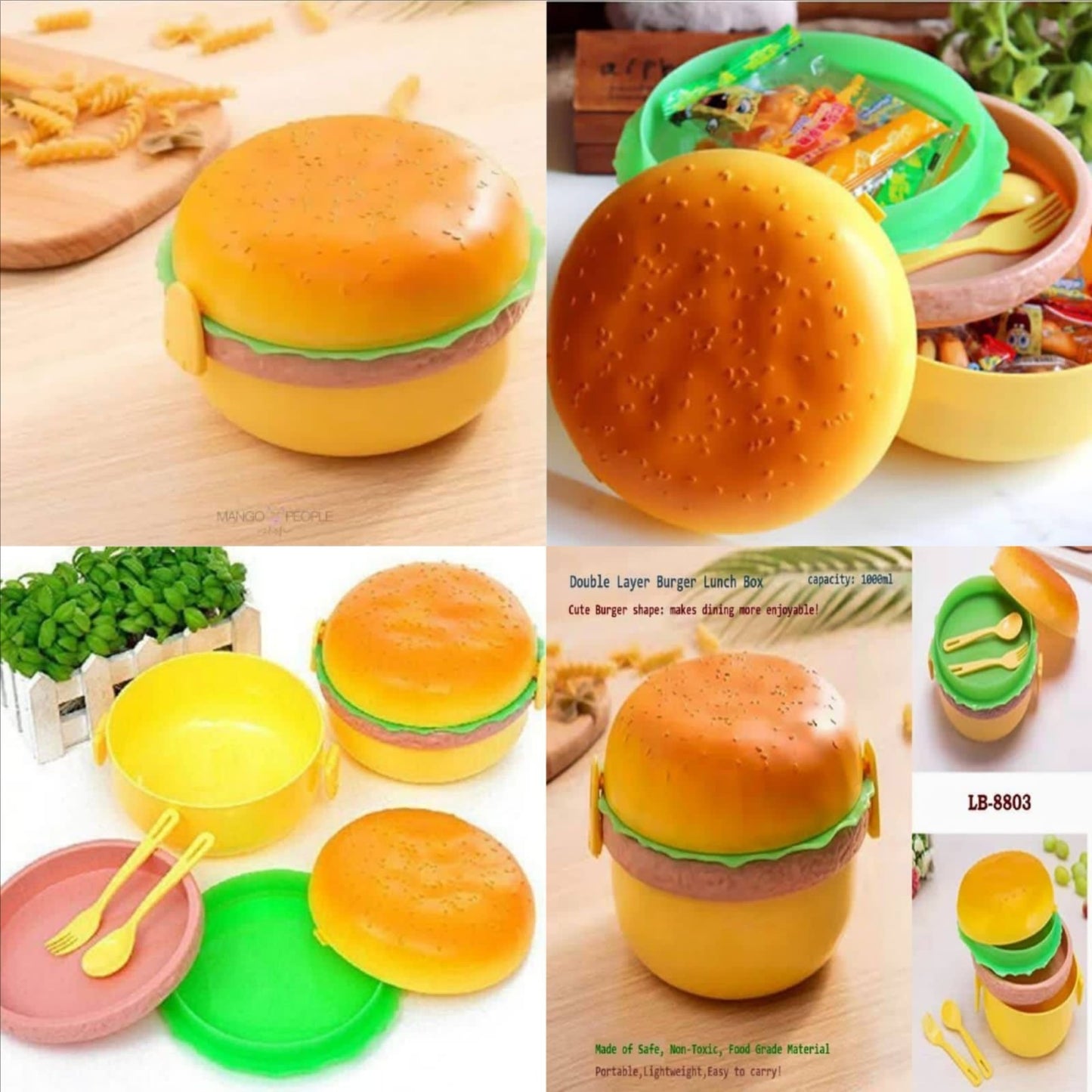 Burger Lunch Box for Kids