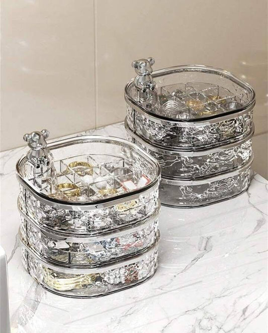 3 Layer Acrylic Rotating Jewellery Box
