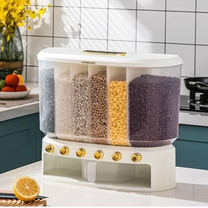 6 Grids Cereal Rice Dispenser