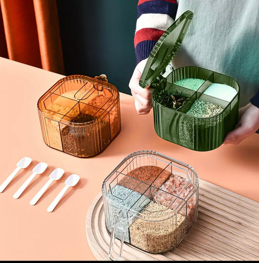4 Portion Spice Box with Spoons