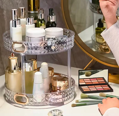 2 Layer Acrylic Cosmetic Makeup Organizer