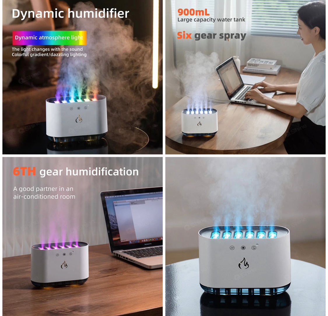 900ml Led Light 7 Colours Humidifier Diffuser