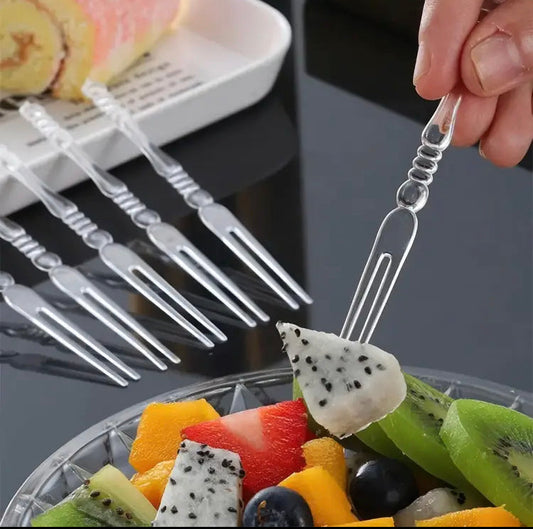 50 Pcs Disposible Plastic Forks