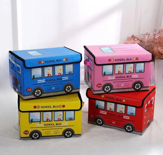 Foldable Kids Bus Storage Box