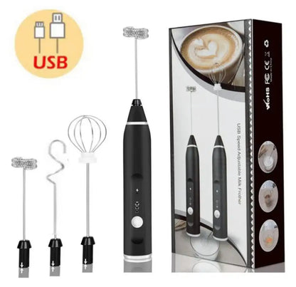 Automatic 2 in 1 USB Rechargeable Coffee Milk Beater