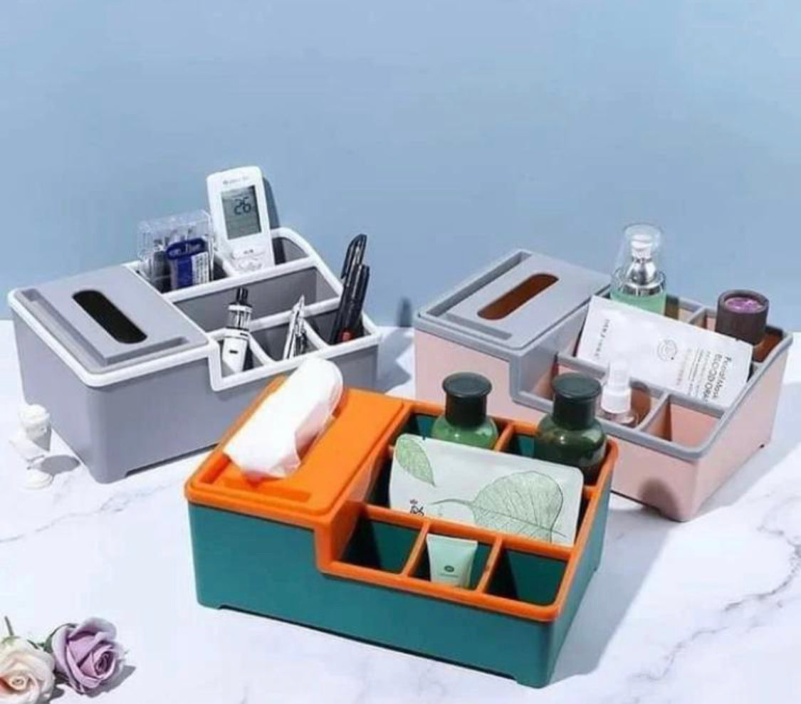 2 in 1 Multifunction Tissue+Storage Box Organizer