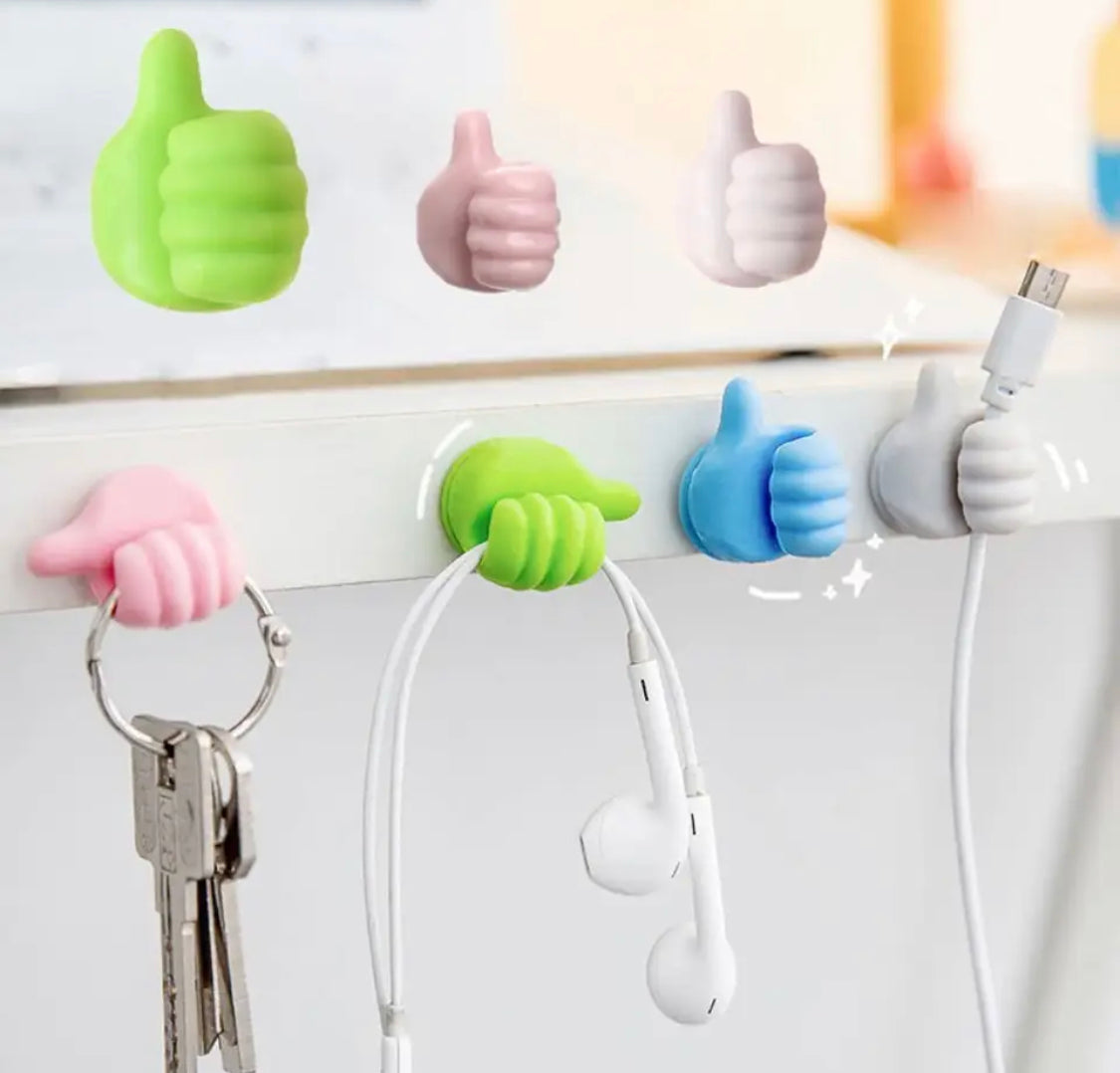 10 pcs Silicone Thumb Wall Hooks