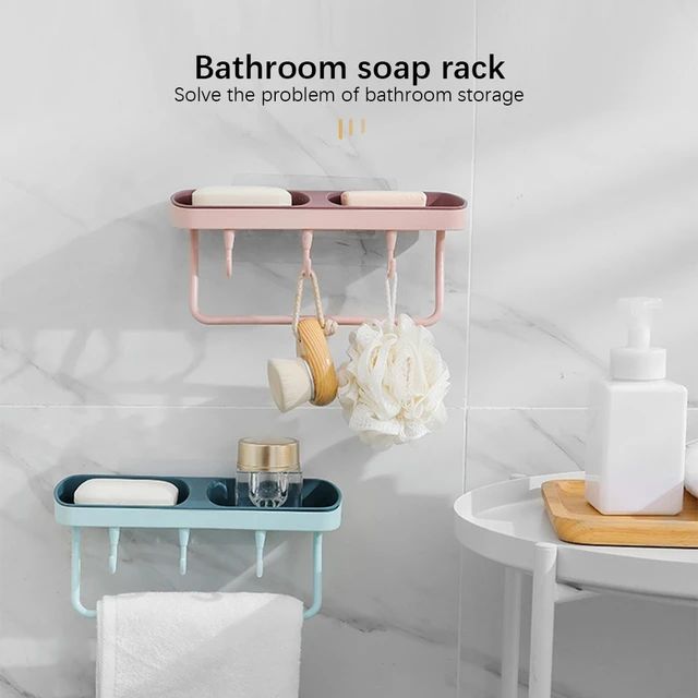 Multipurpose Double Soap Self Adhesive Holder