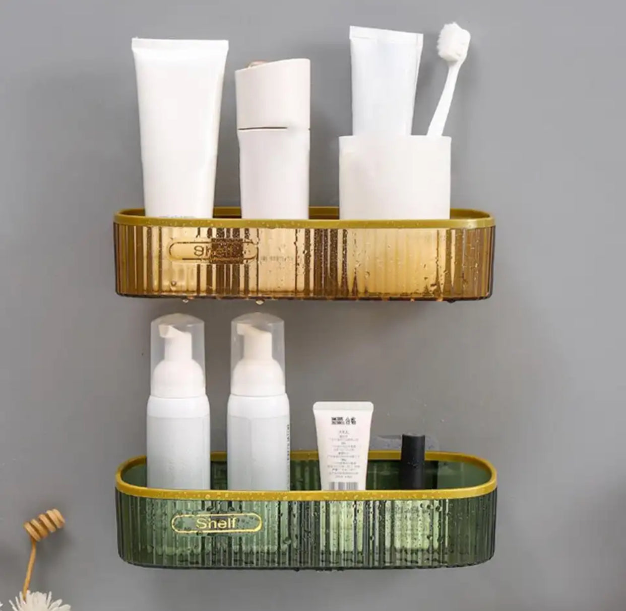 1 Pc Wall-Mounted Bathroom Storage Shelf Rack