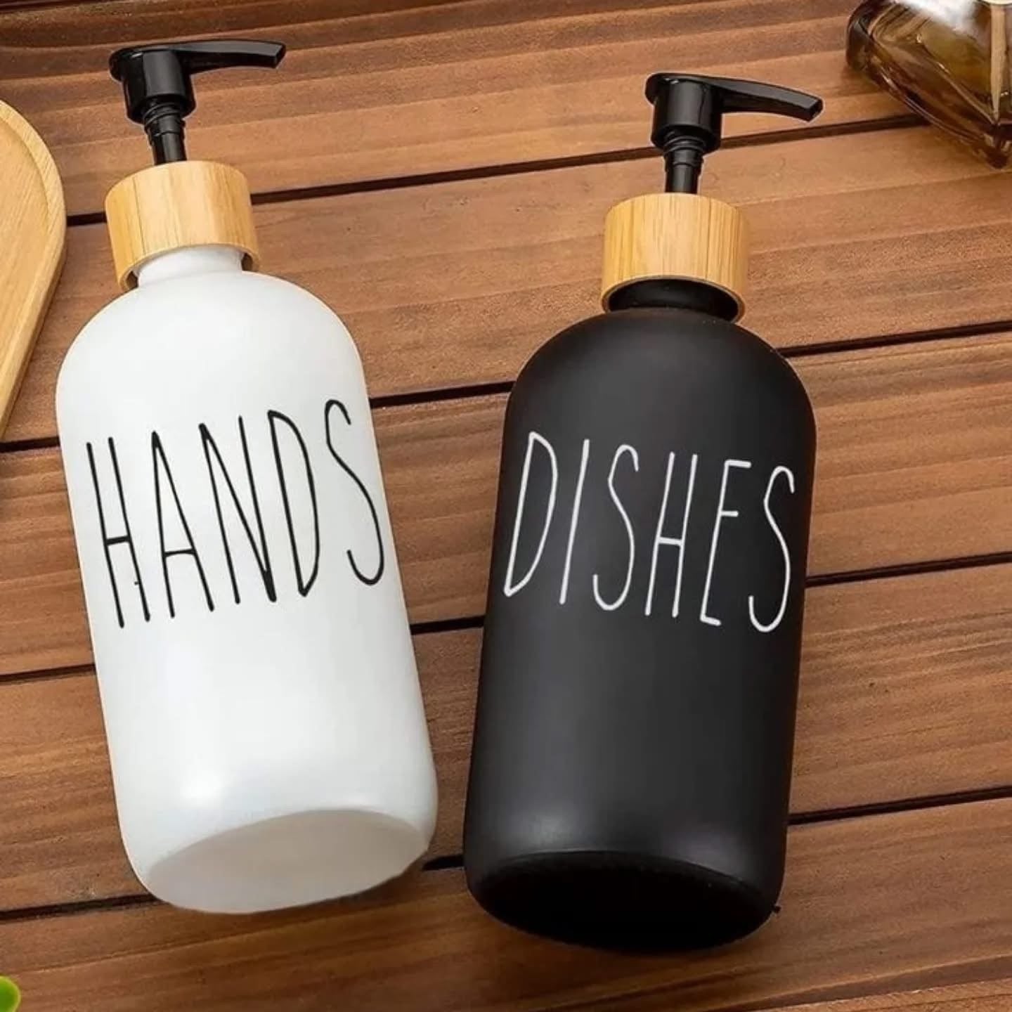 2 Pcs Soap Dispenser Set with  Tray