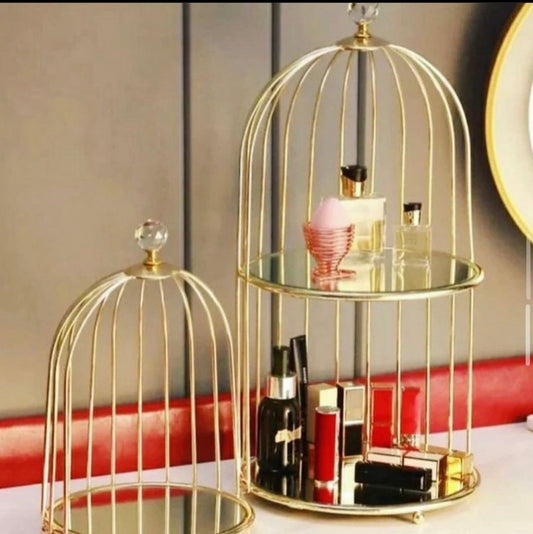 Round Cage Cosmetic Makeup Organizer