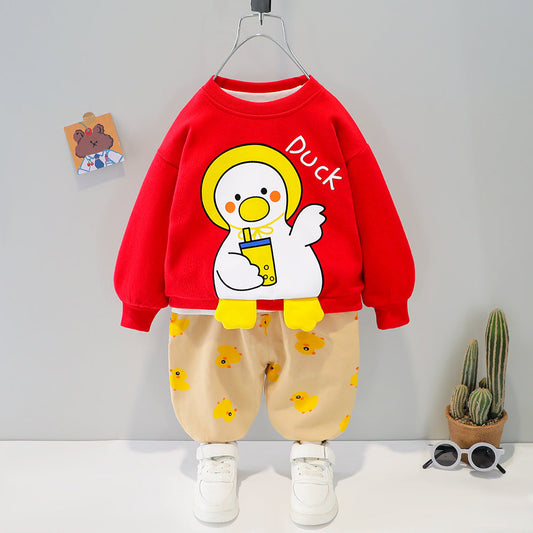 Kids Fleece Winter Sweatshirt with Trouser