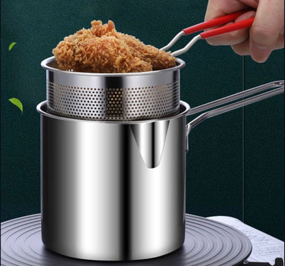 1200ml Stainless Steel Deep Frying Pot