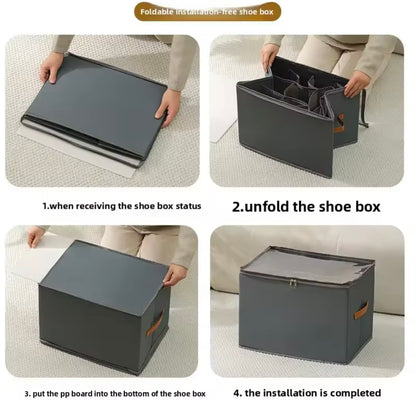 12 Grid Foldable Shoe Storage Box