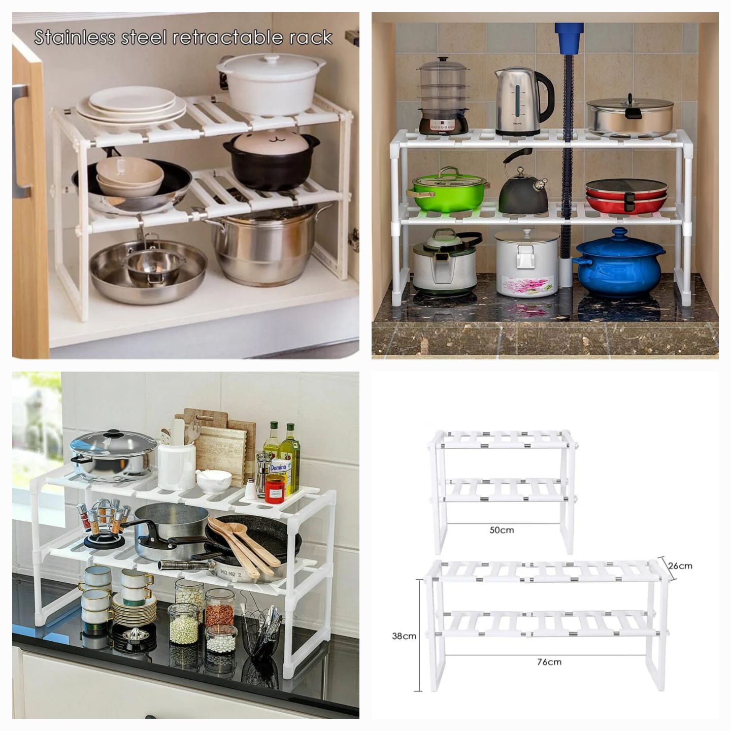 Adjustable Under Sink Organizer Shelf