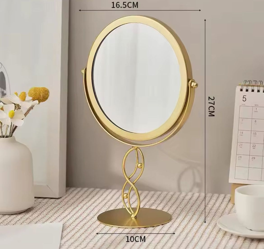 Metal Golden Vanity Mirror