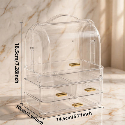 Mini Acrylic Makeup Organizer with Drawers