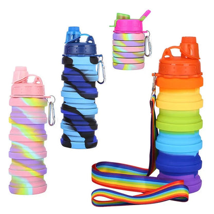 500ml Silicone Foldable Water Bottle