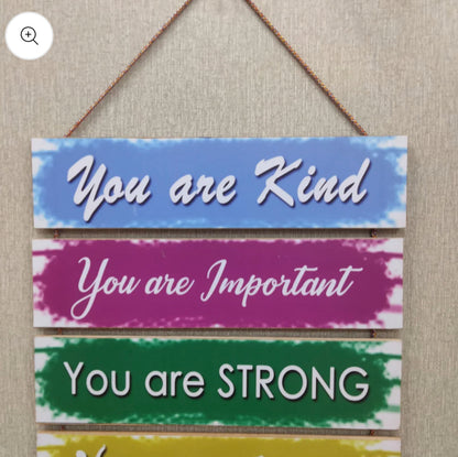 6 Step Wall Hanging Be Yourself Motivation for Wall Home Decoration