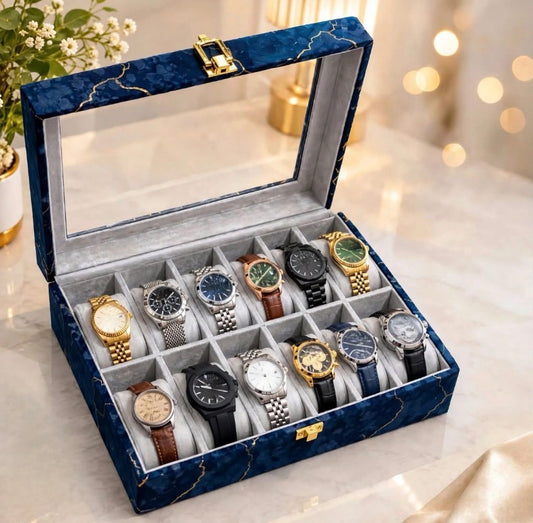 Multi Layer Velvet Watch and Bracelet Box
