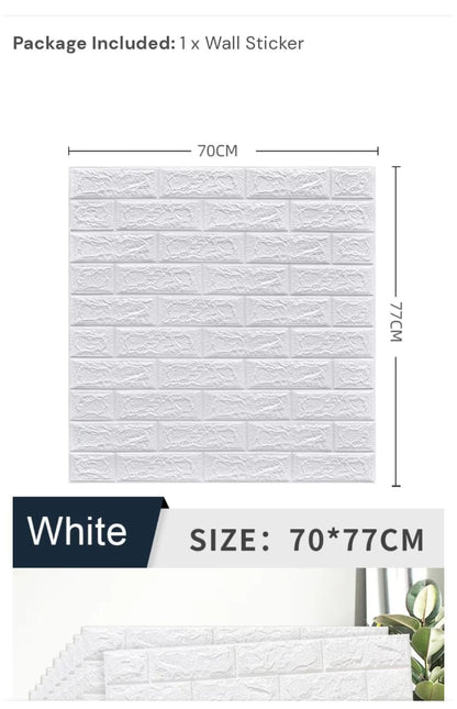 Waterproof White Wall Brick Sheet