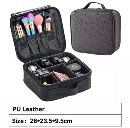 Pu Travel Cosmetic Organizer Vanity Bag