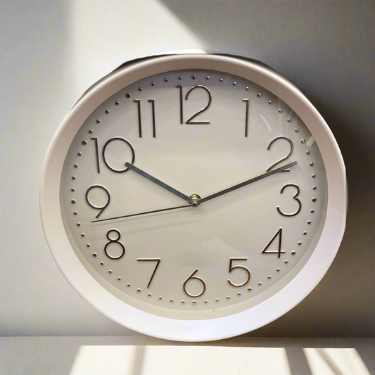 12 inches White Wall Clock for Home Decor
