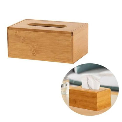 Bamboo Wooden Tissue Box