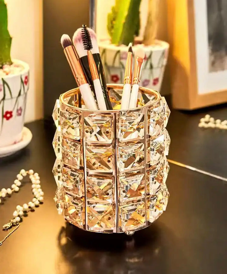 Crystal Metal Brushes Holder