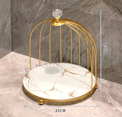 Marble Cage Makeup Cosmetic Organizer