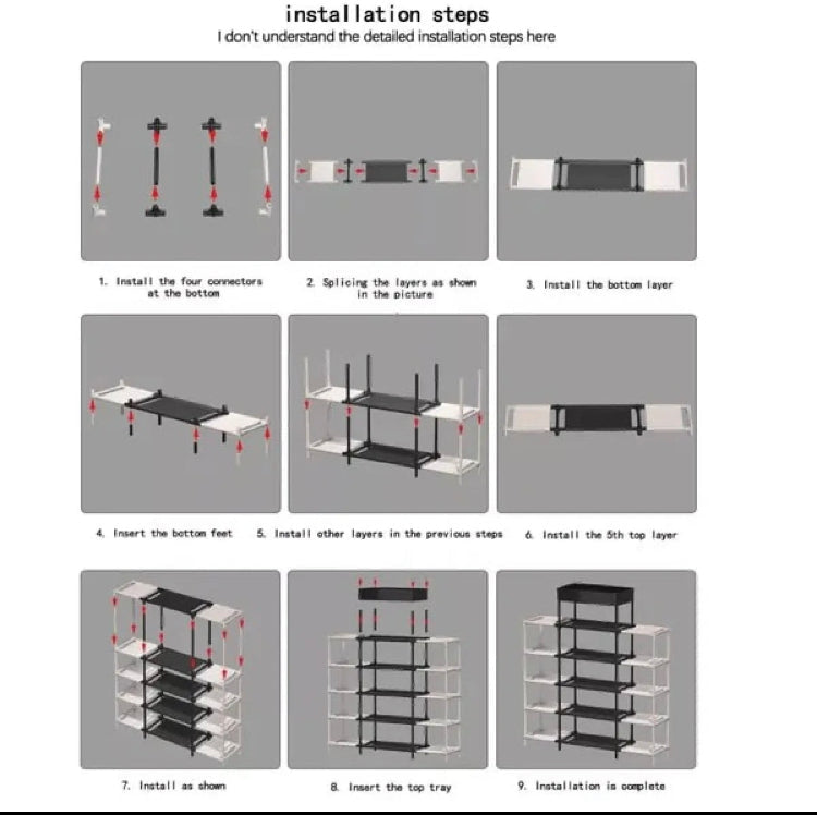 5 Layer Shelf Shoes Rack