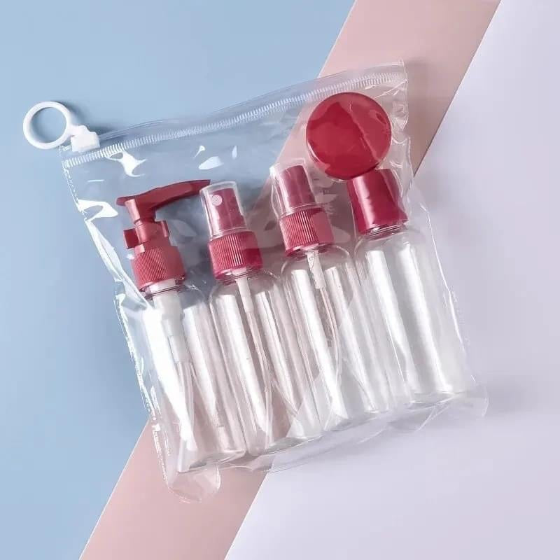 Set of 5 Travelling Kit Bottle Set Pouch