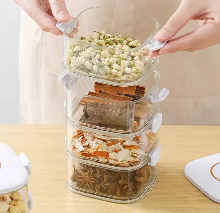 Airtight Spice Jars Container with Lid