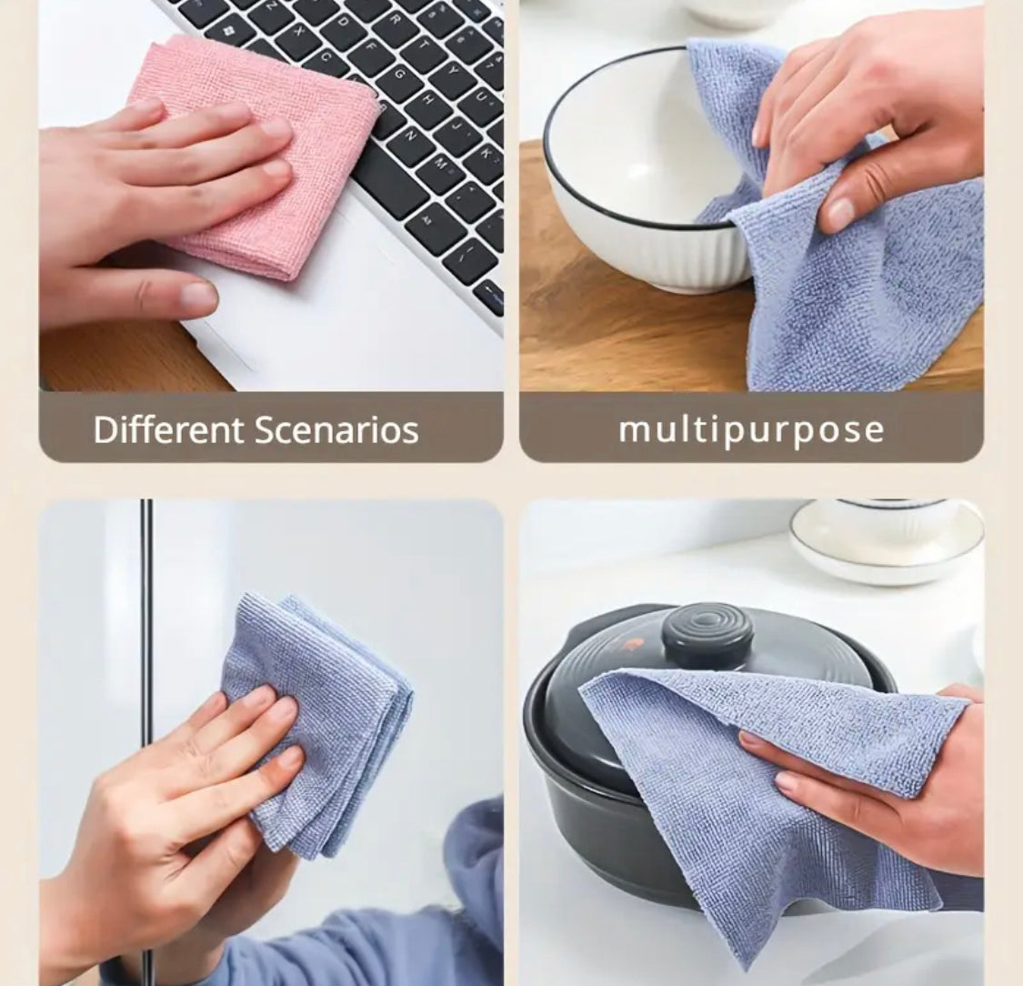 10/20 Pcs Box of Microfiber Towels SoftTouch Space Microfiber Dishwashing Towels