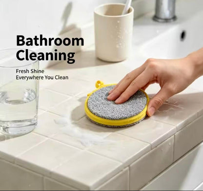 2 Pcs Round Doubleside Dishwash Sponge