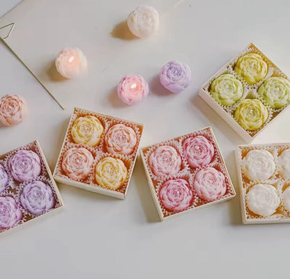 4 Pcs Rose Scented Candle Gift Box
