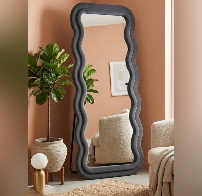 Wavy Shape Full Length Standing Mirror (65x24) inch