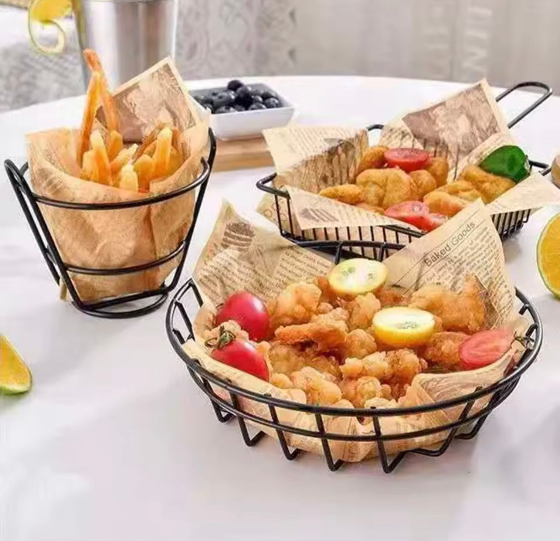 Mini Round French Fries Basket