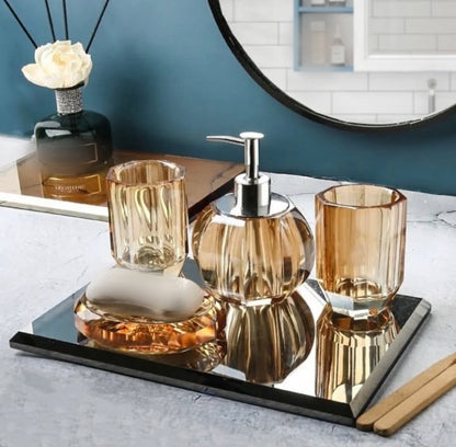 4 Pcs Acrylic Bathroom Set