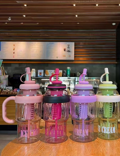 1300ml Large Capacity Tumbler with Straw