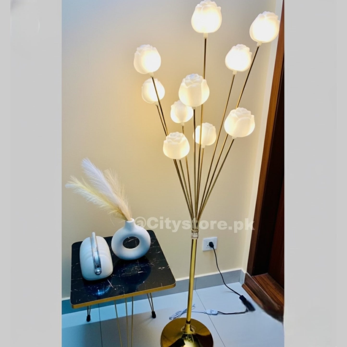 5ft Led Flower Rose Corner Floor Lamp