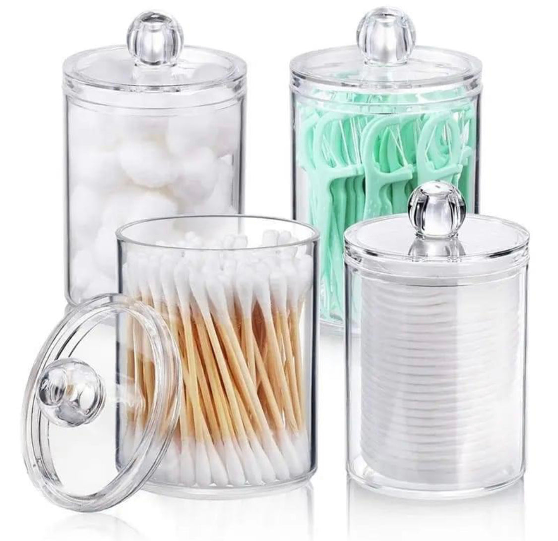 Acrylic Cotton Swab Storage Holder Organizer