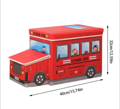 Foldable Bus Shape Storage Box for Toys Kids