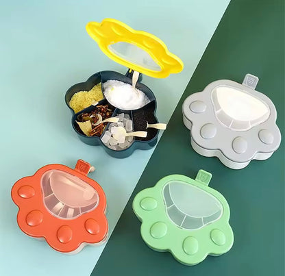 5 Grids Seasoning Spice Box with Spoon