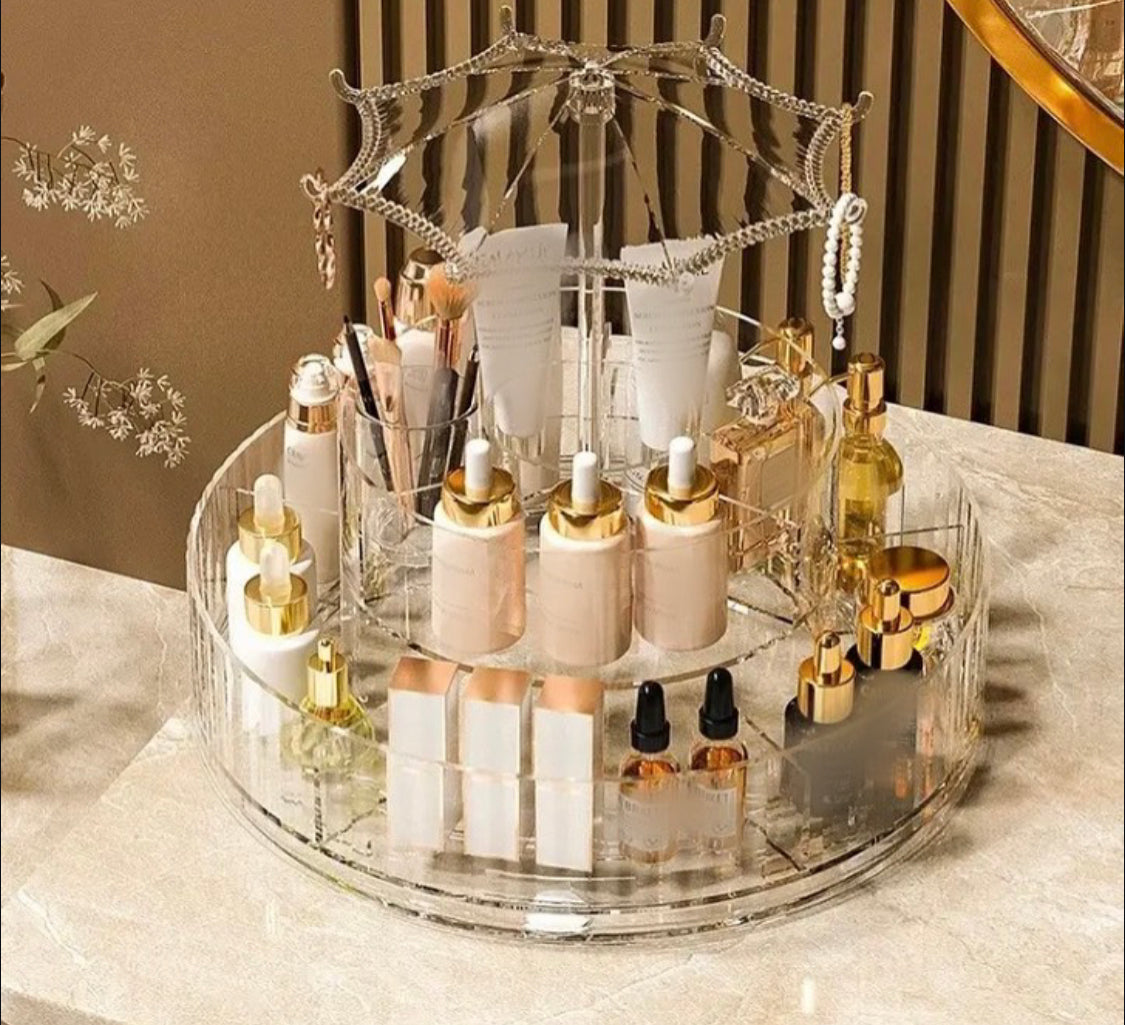 360 Rotating Umbrella Cosmetic Makeup Organizer