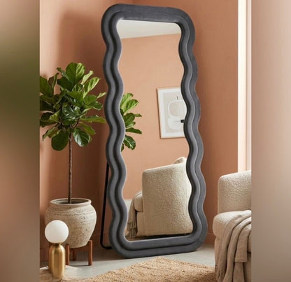 Wavy Shape Full Length Standing Mirror (65x24) inch