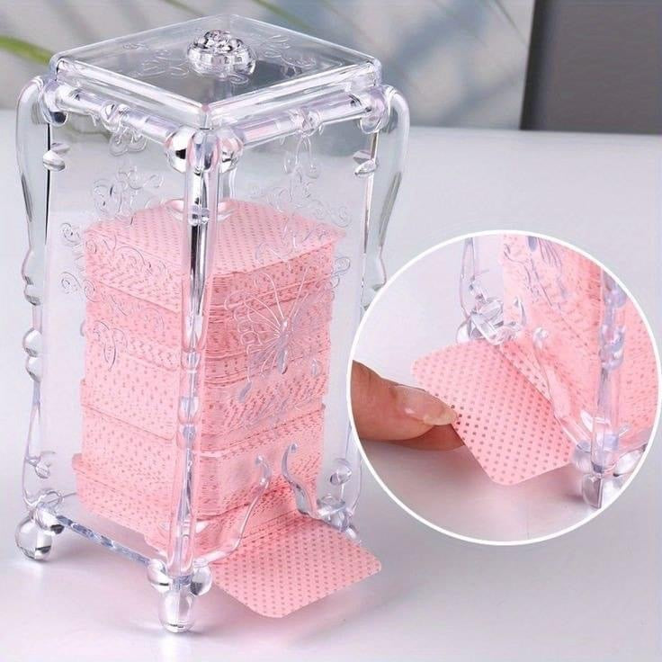 Acrylic Cotton Makeup Pads Holder