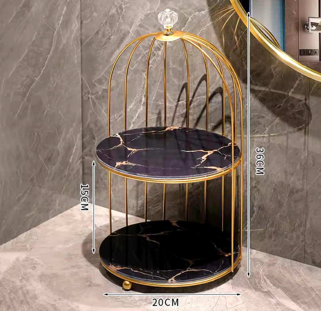 Marble Cage Makeup Cosmetic Organizer